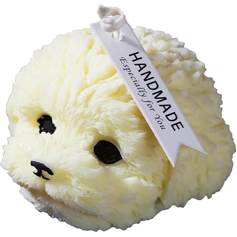 Handmade Puppy Candle Decorative Dog Shaped Wax Cute Home Decor Gift for Animals Lo...