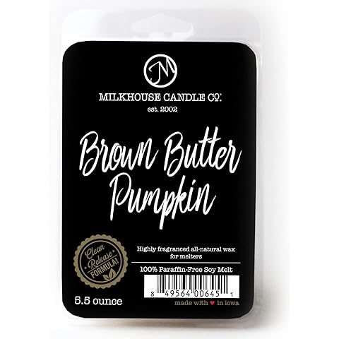 Milkhouse Candle Company, Brown Butter Pumpkin, Creamery Collection Soy Wax Fragrance Melts, 5.5 Ounce