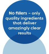 No fillers. made with only quality ingredients that deliver amazingly clear results