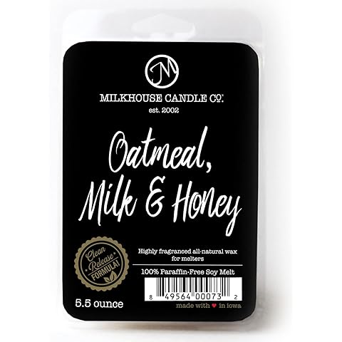 Milkhouse Candle Company, Oatmeal, Milk, & Honey, Creamery Collection Soy Wax Fragrance Melts, 5.5 Ounce