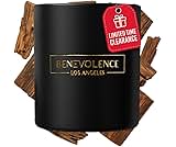 Benevolence LA Oud Wood Scented Candle | Soy Candles, Black Candle for Home | Gifts for Women and Men | Home Fragrance | Aromatherapy | 8oz, 45 Hour Burn