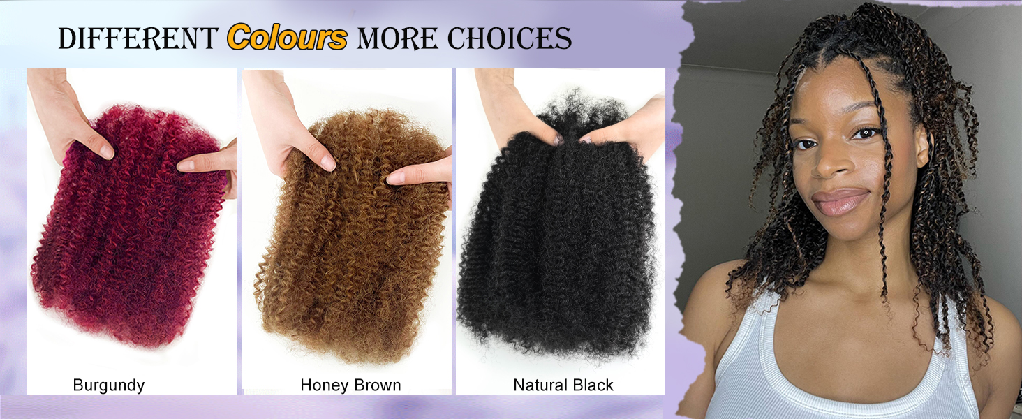 afro kinkys bulk human hair