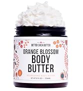 Whipped Body Butter | Orange Blossom Scent | Body Moisturizer for Women | With Raw Shea Butter fo...