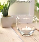 Hosley's Set of 12 Clear Glass Tea Light Holders - 2.5