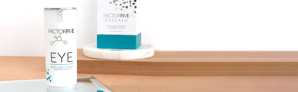 Eye Cream on wooden countertop