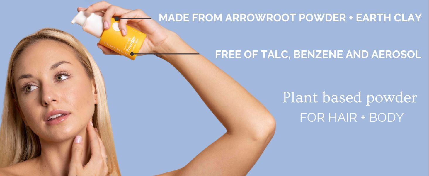 plant based powder for hair and body