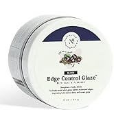 NaturAll 2 Oz Black Smoothing Edge Control Glaze - Medium Hold Moisturizing Styler Hair Curl Crea...