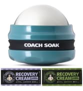 Coach Soak Massage Roller Ball – Dual Hot & Cold Stainless Steel CryoBall with Silicone Control G...