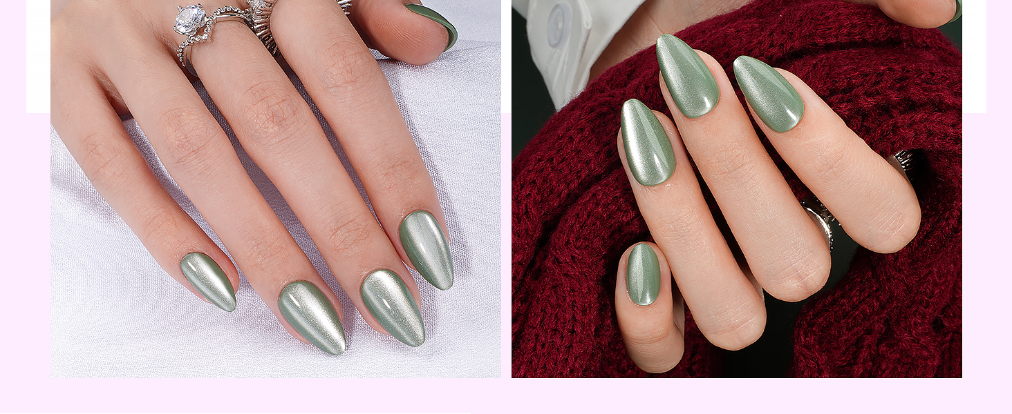 short almond press on nails