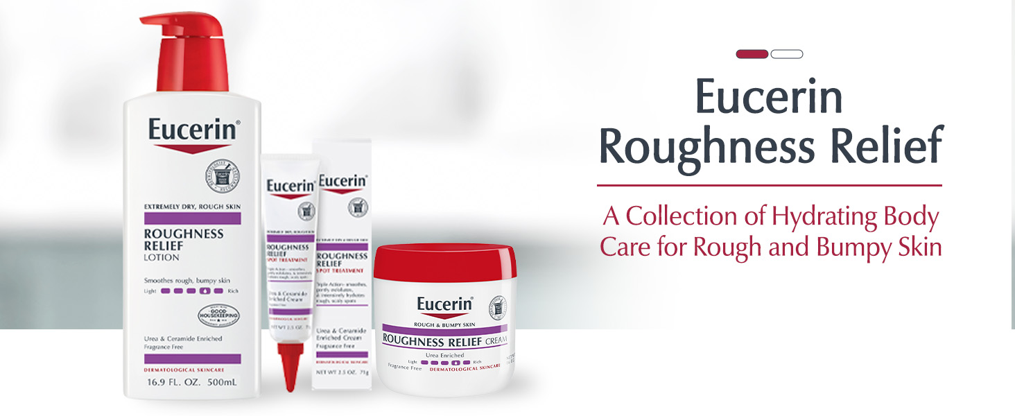 Eucerin Roughness Relief: a collection of hydrating body care for rough and bumpy skin