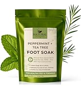 Epsom Salt Foot Soak with Peppermint & Tea Tree Oil- for Calluses, Foot Odor, Athletes Foot, Burn...