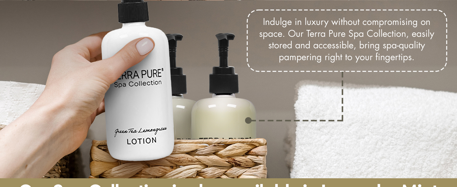 Terra Pure Spa Collection Hospitality Set Shampoo Body Wash Conditioner