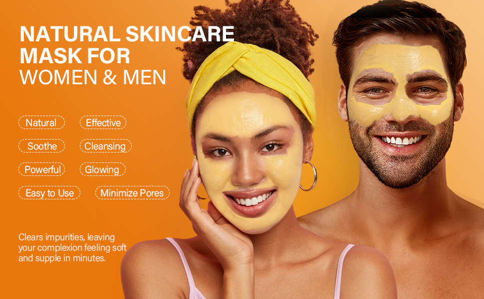turmeric vitamin c clay mask for both women and men