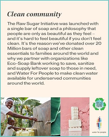 clean community single bar of soap raw sugar initiative feel beautiful water for people help