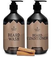 Striking Viking Beard Wash and Conditioner (Sandalwood) - Paraben & Sulfate Free Beard Shampoo & ...