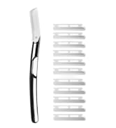 ZOMCHI Eyebrow Razor and Face Razor for Women and Men, Reusable Metal Handle with 11 Refill Blade...