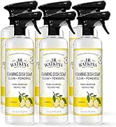 J.R. Watkins Trigger Spray Foaming Dish Soap, Crafted Clean & Cruelty Free, Lemon, 16 fl oz, 6 Pack