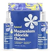 ASUTRA Ultimate Topical Magnesium Bundle, 4 fl oz Magnesium Oil Spray, 4 lb Bag of Magnesium Chlo...