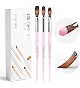 MelodySusie 3-Piece Acrylic Nail Brush Set - Sizes 8/10/14, Professional Brushes for Acrylic Appl...