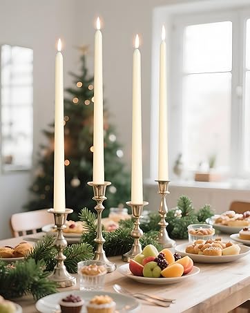 Ivory taper candles