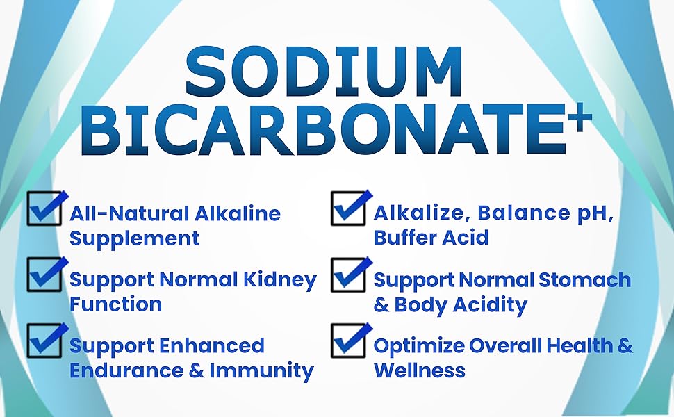 sodium bicarbonate, baking soda, sodium bicarb, alkaline supplement,