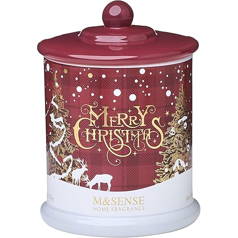 M&SENSE 2 Wick Baked Apple Pie,Organic Soy Candle,12.7oz 75 Hour Burn Time Non Toxic,Jar Candle of Cinnamon,Apple and Cedarwood,Christmas Decorations,Aaesthetic Candle Gift for Women&Men