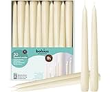 BOLSIUS 30 Count Household Ivory Taper Candles - 10 Inches - Premium European Quality - 8 Burn Hours - Bulk Pack Unscented Dripless and Smokeless Home Décor, Restaurant, Wedding, & Party Candlesticks
