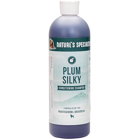 Nature's Specialties Plum Silky Ultra Concentrated Dog Shampoo Conditioner, Makes up to 3 Gallons, Natural Choice for Professional Pet Groomers, Silk Proteins, Made in USA, 16oz