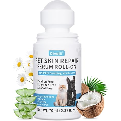 Dog & Cat Skin Care Roll-On with Coconut Oil (2.3fl oz) - Itch Relief, Hot Spot Tre...