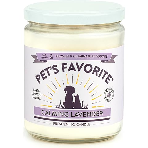 Calming Lavender Pet Odor Candle, Clean Burning, Long Lasting Scented Candles with ...