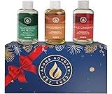 Aroma Country Winter Scent Gift Set – Essential Oils for Diffusers, Reed Diffusers & Oil Warmers | Apple Cinnamon, Fraser Fir, & Gingerbread Scents | Perfect for Home Fragrance