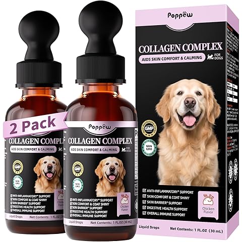 Liquid Collagen for Dogs Skin Comfort & Calming, Dog Itch Relief & Anti-Scratching ...