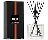 NEST New York Reed Diffuser, Sicilian Tangerine - 5.9 fl oz - Fragrance for Up to 90 Days - Reusable, Refillable Glass Holder - Includes 8 All-Natural Reed Sticks - Flame Free