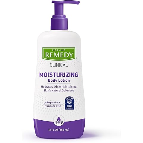 Medline Remedy Clinical Skin Cream Moisturizer, Fragrance-Free (12 fl oz), Nourishing for Dry Skin, Paraben and Sulfate-Free Lotion For Face and Body, Hypoallergenic Moisturizer for Sensitive Skin