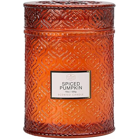 Fall Candle, Harvest Pumpkin Spice Candle, 19oz Large Fall Scented Candles Gifts for Women, Thanksgiving Candles, Thanksgiving Table Centerpiece, Farmhouse Harvest Decorations for Autumn Home Decor