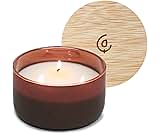 Calyan Wax Co. 3 Wick Candle, Resilience Series, Mahogany + Cashmere Scented Candle, 30+ Hour Burn Time, 3 Wick Soy Candles, Non Toxic & Vegan Soy Wax, Glass Scented Candles, 8oz