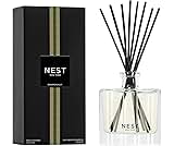 NEST New York Reed Diffuser, Grapefruit - 5.9 fl oz - Fragrance for Up to 90 Days - Reusable, Refillable Glass Holder - Includes 8 All-Natural Reed Sticks - Flame Free