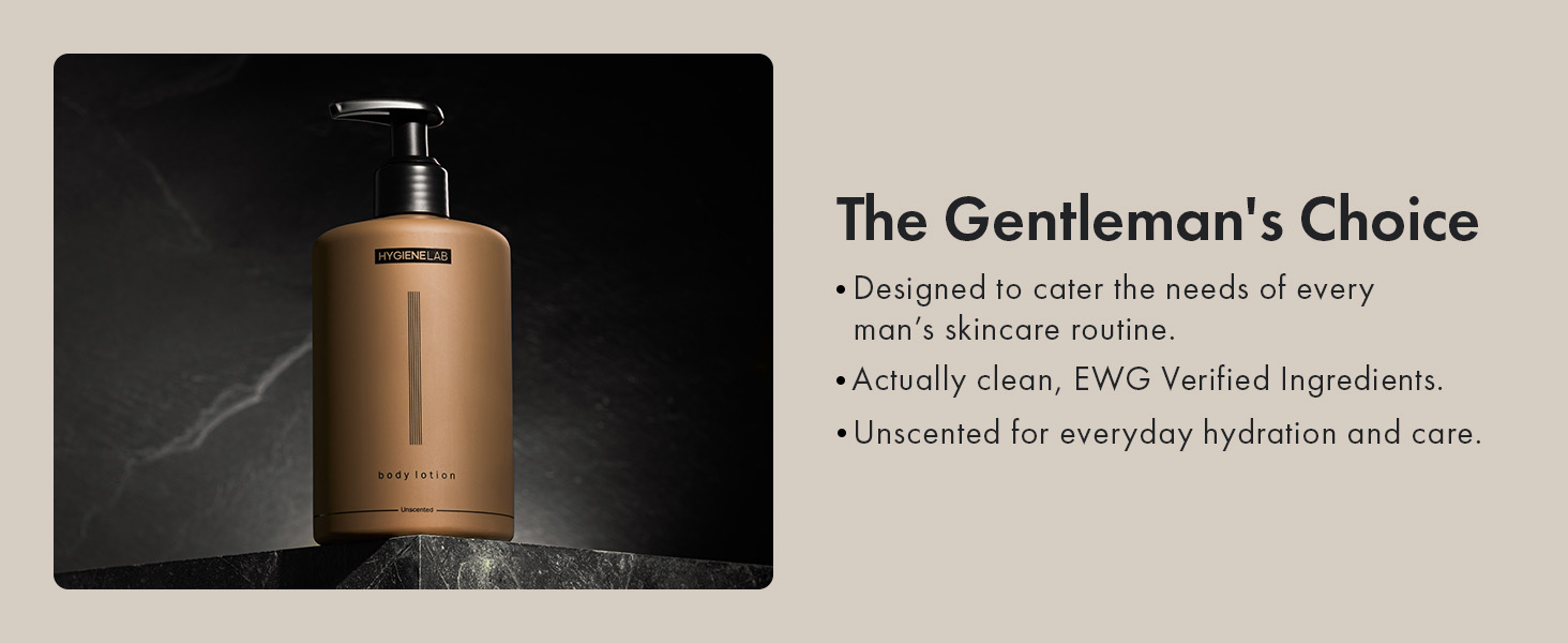 HygieneLab Mens Natural Body Lotion