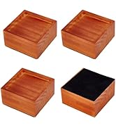 BENECREAT 4 Pcs Wood Bed Risers, 2 Inch Solid Wood Square Furniture Risers, Pine Wood Lifters for...