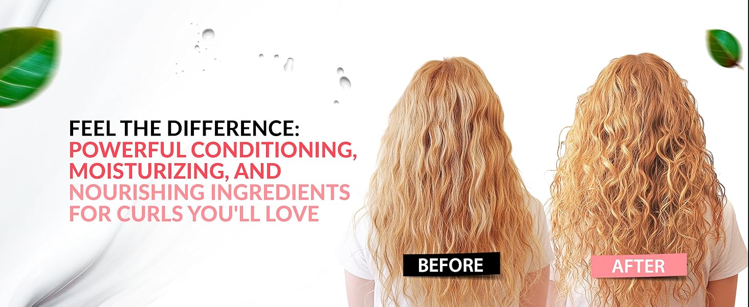 Curling cream for defined curls and frizz control, perfect for daily styling and soft hold