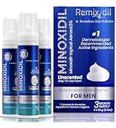 Remixidil Men’s 5% Minoxidil Foam | Hair Regrowth Treatment for Men | Clinically Proven Formula f...