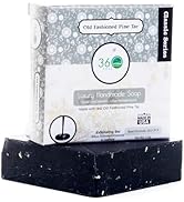 360Feel Pine Tar Soap - Handcrafted Castile Soap Bar with Soothing Scent - Handmade with Essentia...