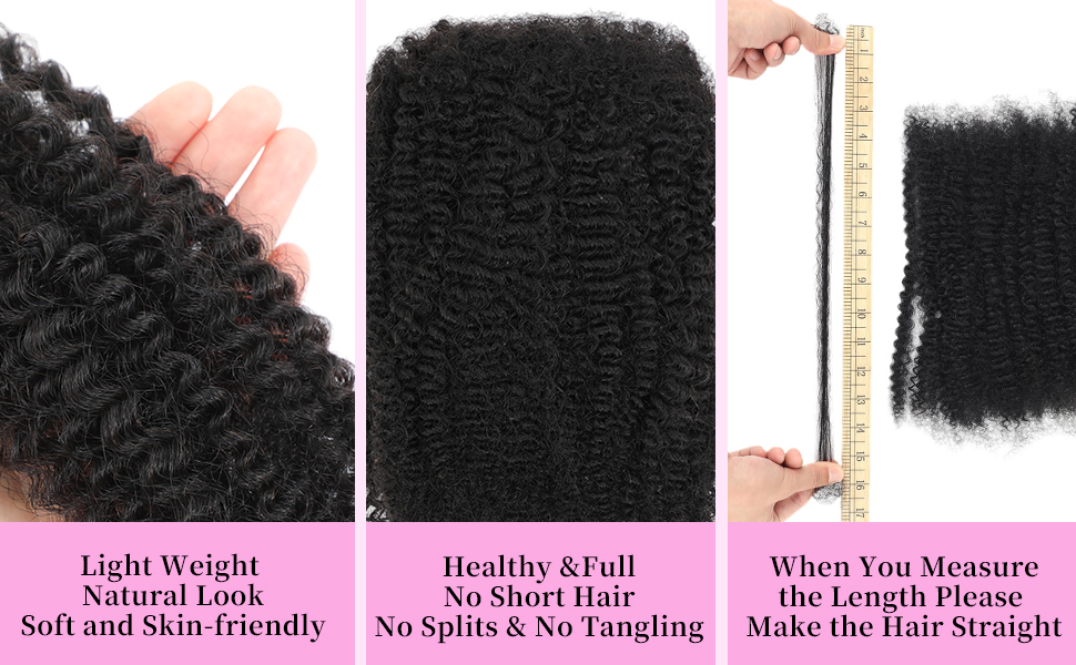 afro kinkys bulk human hair