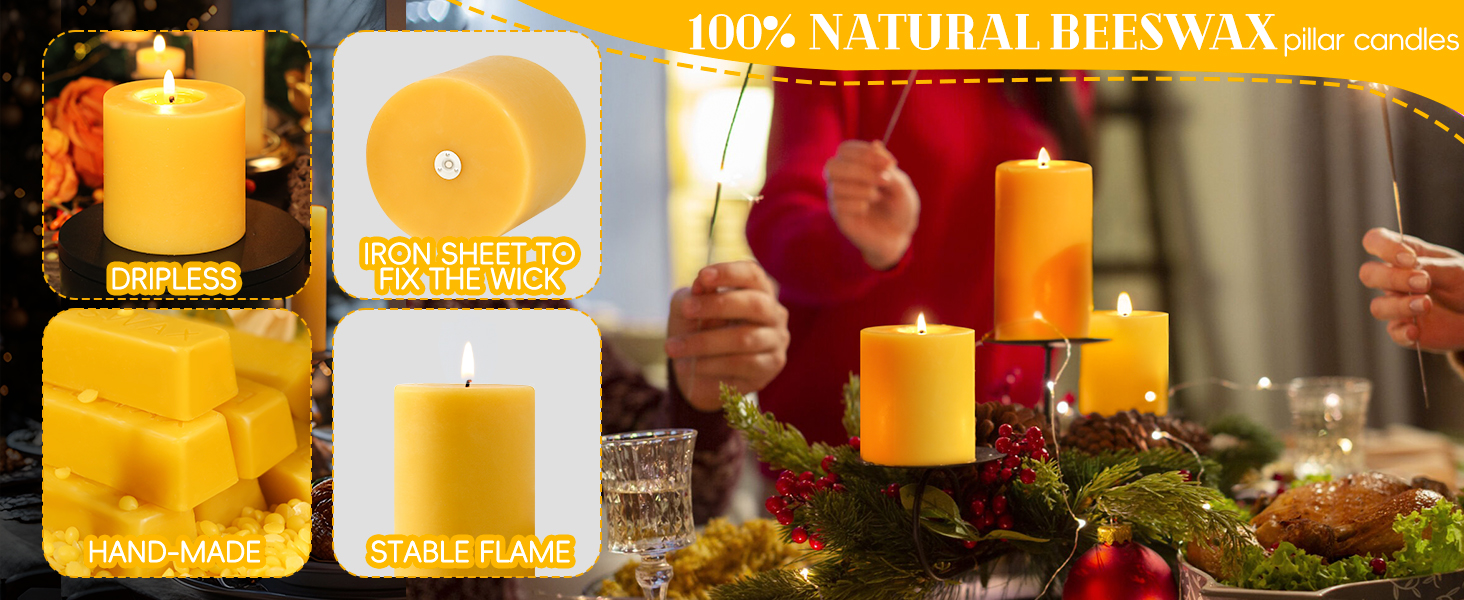 Perfect beeswax column wax combination, no dripping, smokeless and stable