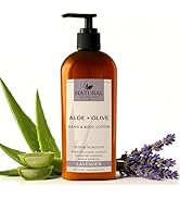 Natural Escapes Lavender Body Lotion for Dry Sensitive Skin, Eczema Relief Moisturizer with Aloe ...
