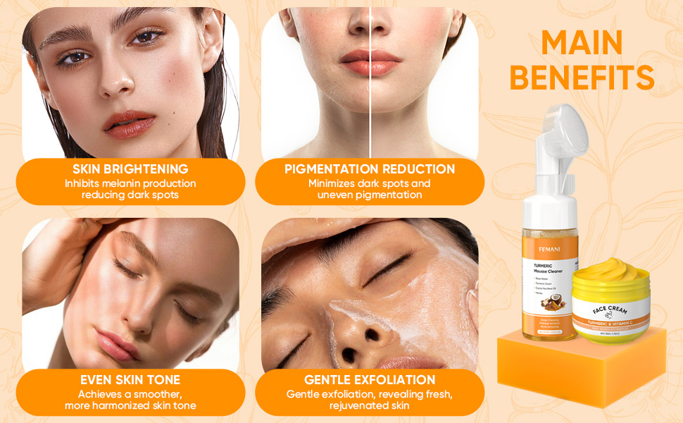 turmeric face wash and cream