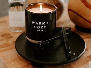 Sweet water decor warm and cozy candle styling tray candle care kit safety matches