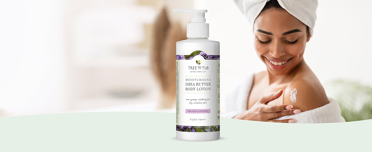 Lavender Lotion with Shea & Cocoa Butter | Tree to Tub 1