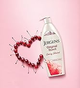 Bottle of Jergens Original Scent with cherries in the shape of a heart