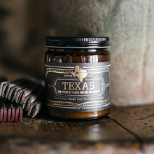 Texas 9oz candle scent by Jackson jackson vaughn candles texas holiday Vaughn texas candle